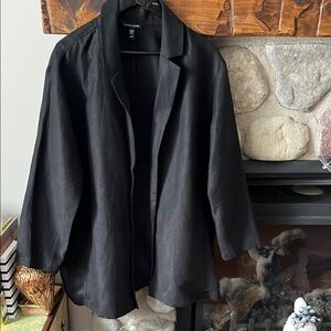 Eileen Fisher linen Black Women's Jacket by Eileen Fisher